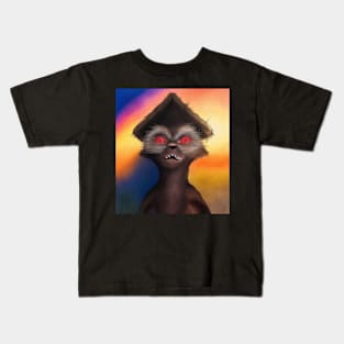 evil weird groundhog Kids T-Shirt